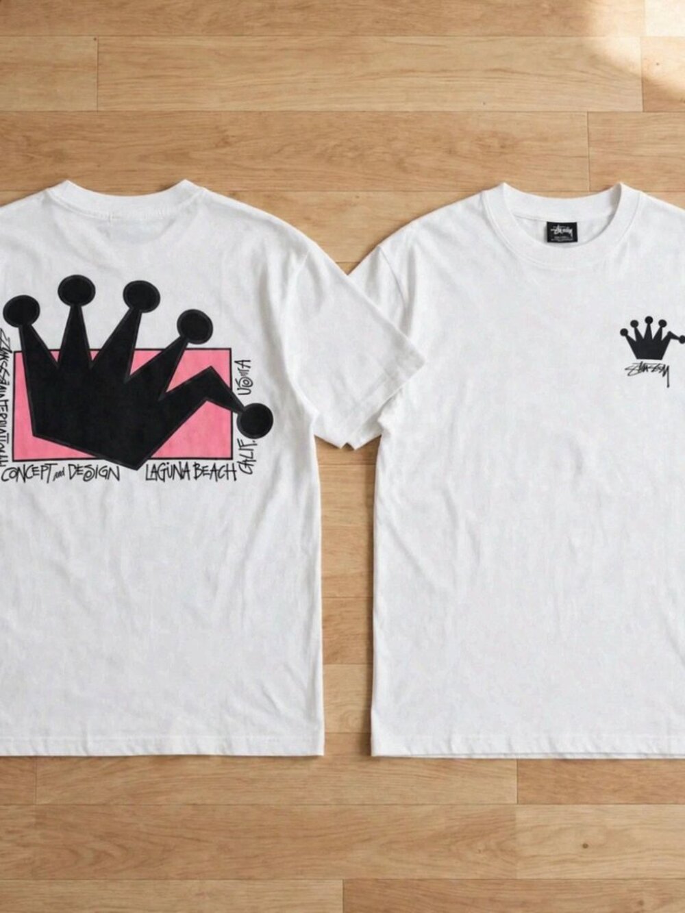 Stussy International Crown Logo White T-Shirt S-4XL